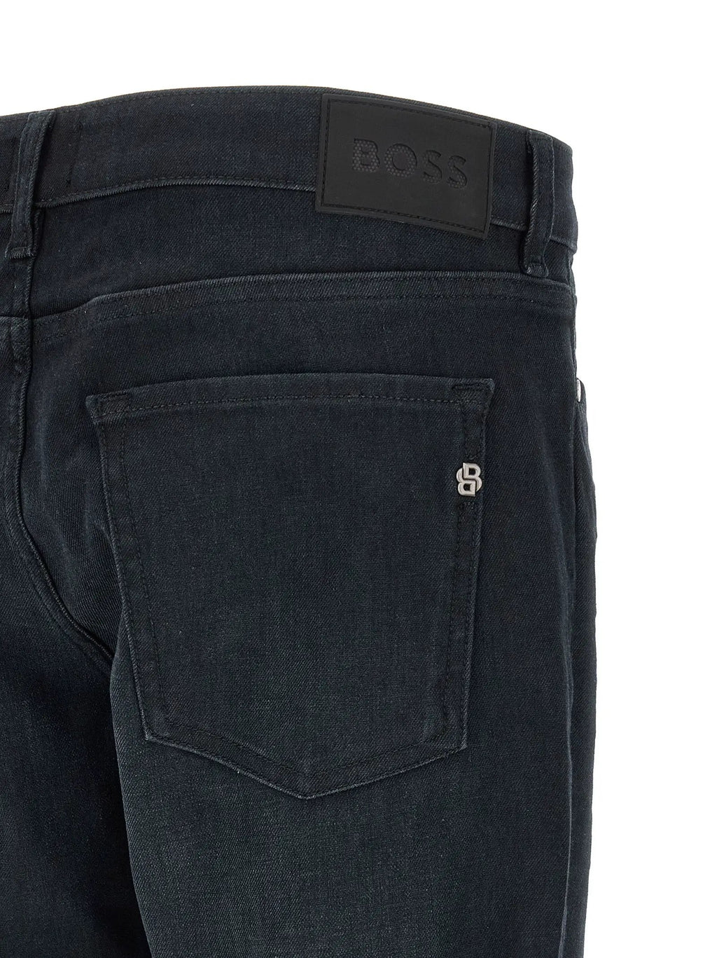 Hugo Boss Blue Cotton Straight-Leg Jeans