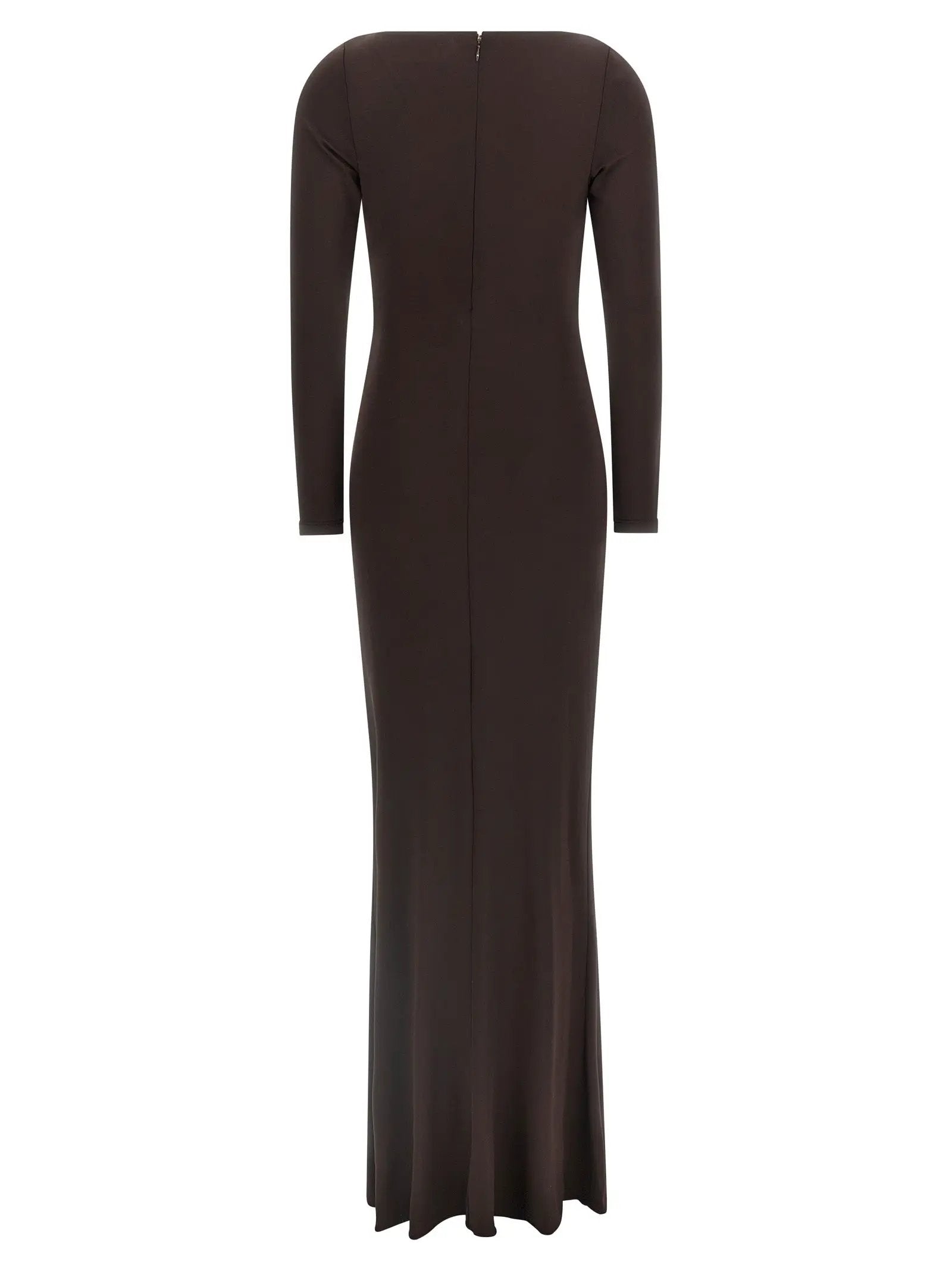 Elisabetta Franchi Brown Viscose Long Dress