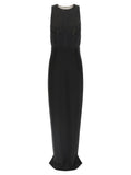 Elisabetta Franchi Black Polyester Long Dress