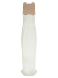 Elisabetta Franchi White Polyester Long Dress