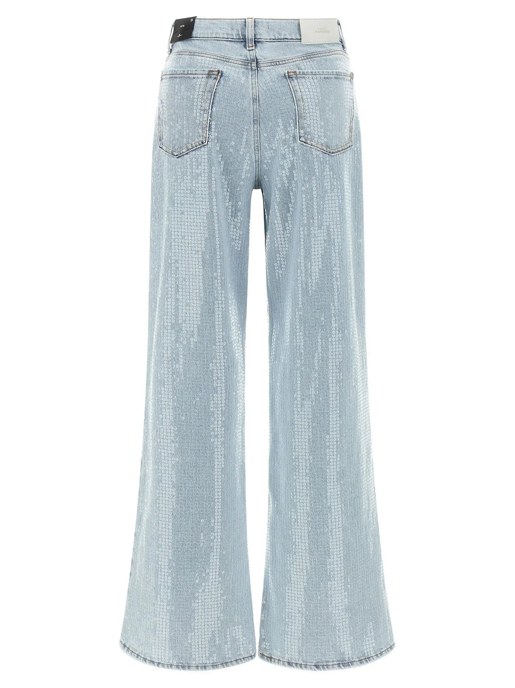 7 For All Mankind Blue Cotton Flared Jeans