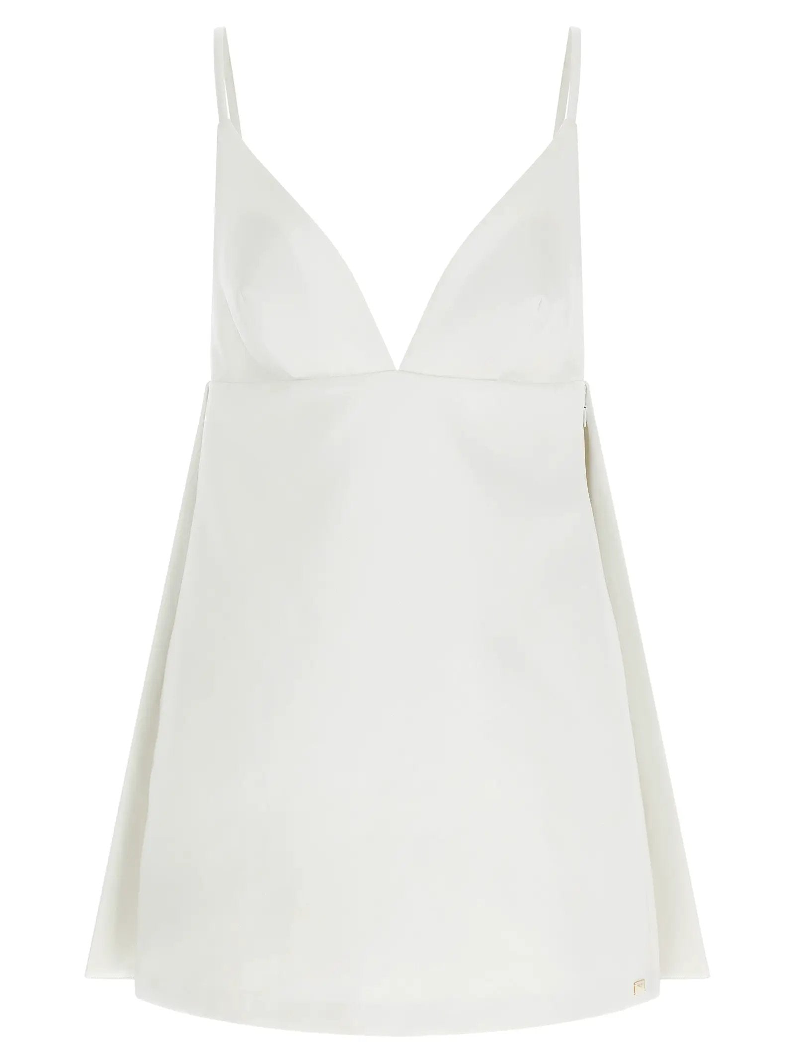 Elisabetta Franchi White Polyester Short Dress