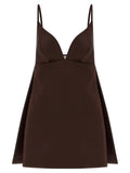 Elisabetta Franchi Brown Polyester Short Dress