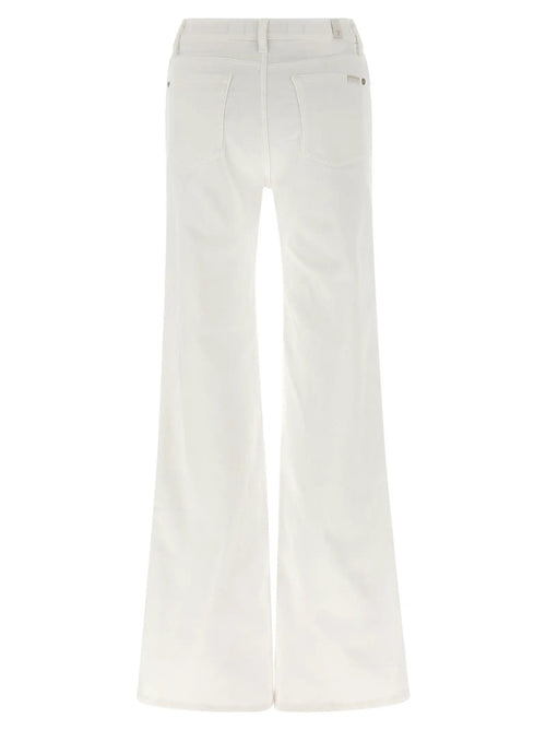 Jean évasé 7 For All Mankind en coton blanc