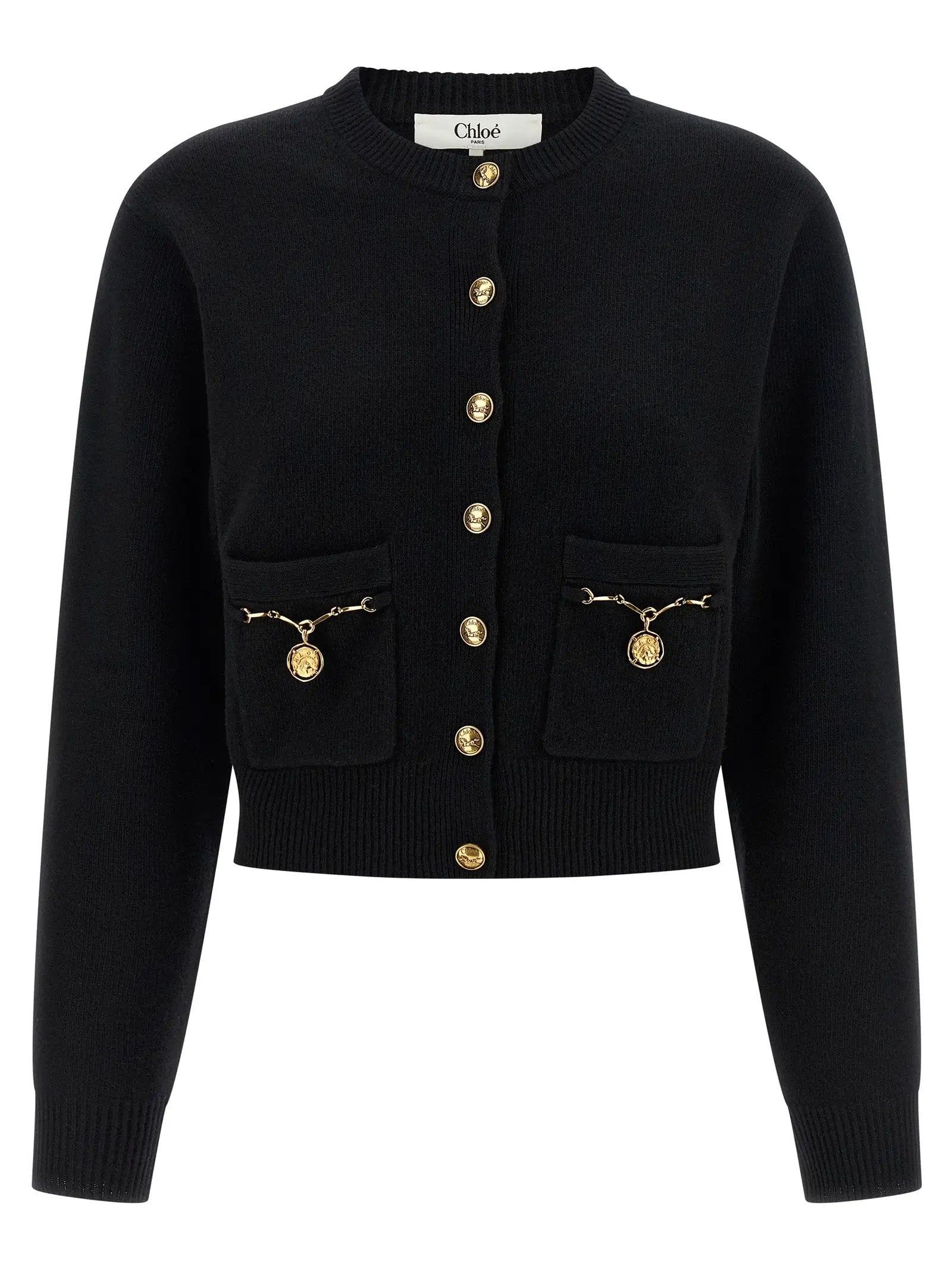 Chloé Black Wool Cardigan