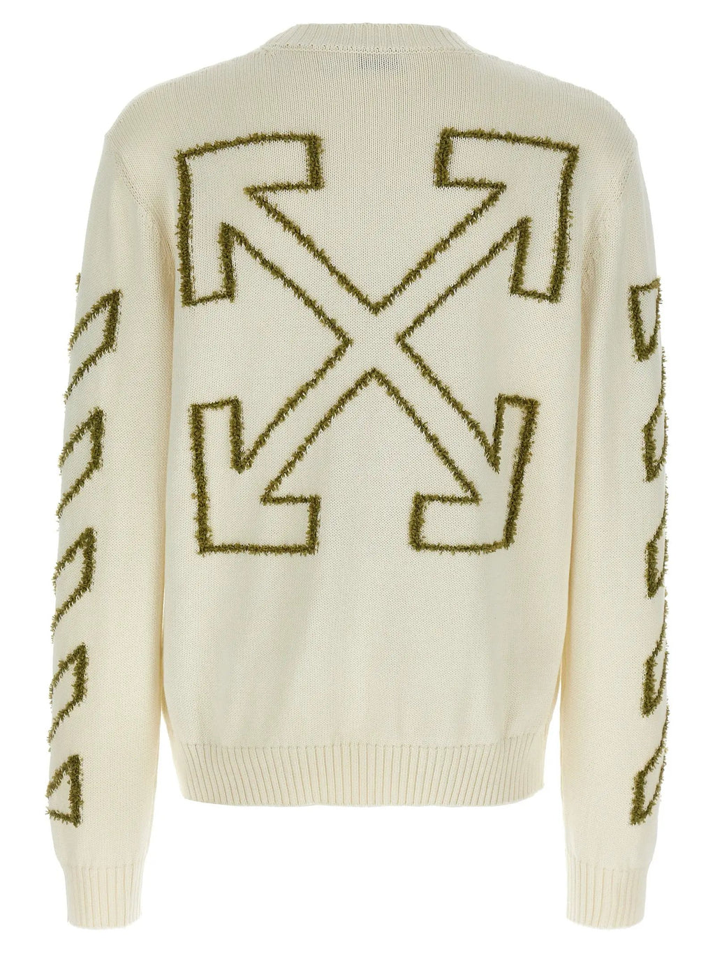 Off-White Beige Cotton Cardigan