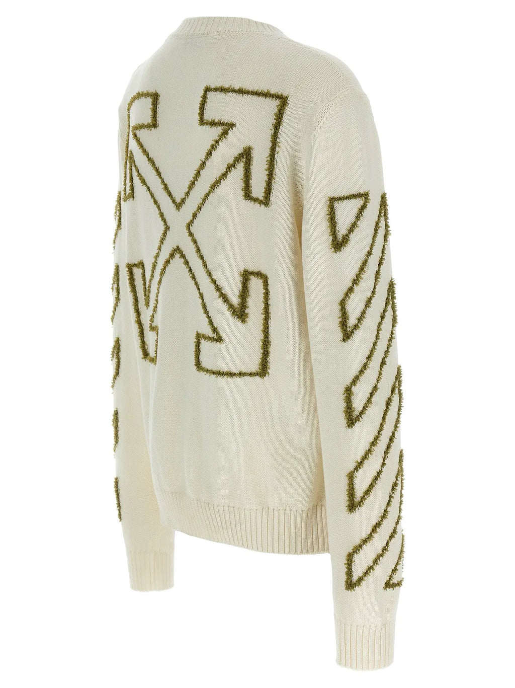 Off-White Beige Cotton Cardigan