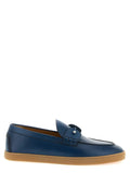 Christian Louboutin Blue Calfskin Slip-On Loafers