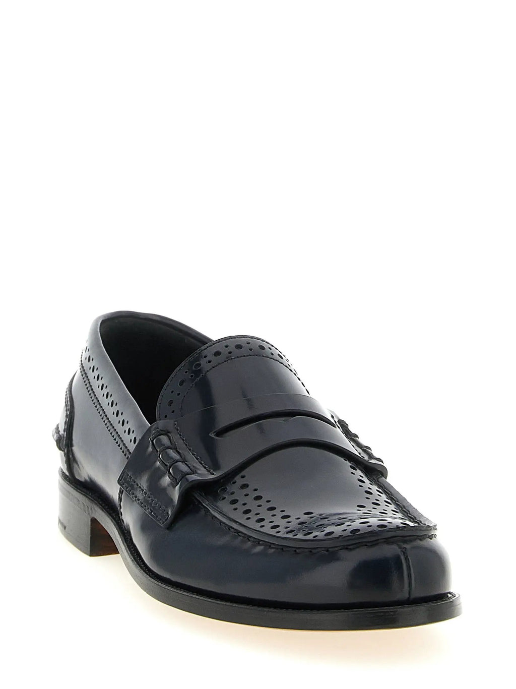 Church's Blue Calfskin Slip-On Loafers