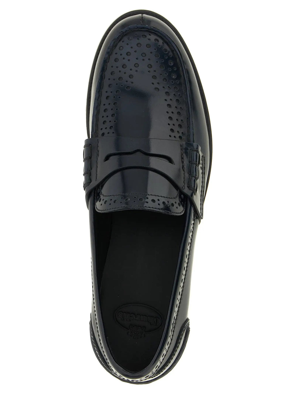 Church's Blue Calfskin Slip-On Loafers