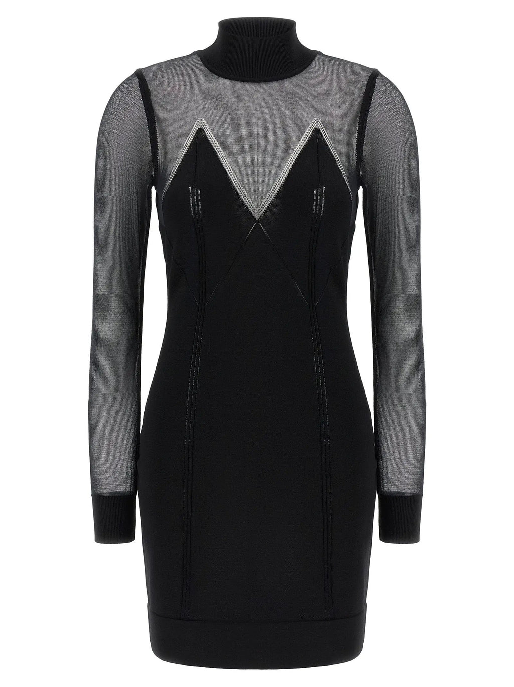 Elisabetta Franchi Black Viscose Short Dress