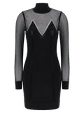 Elisabetta Franchi Black Viscose Short Dress