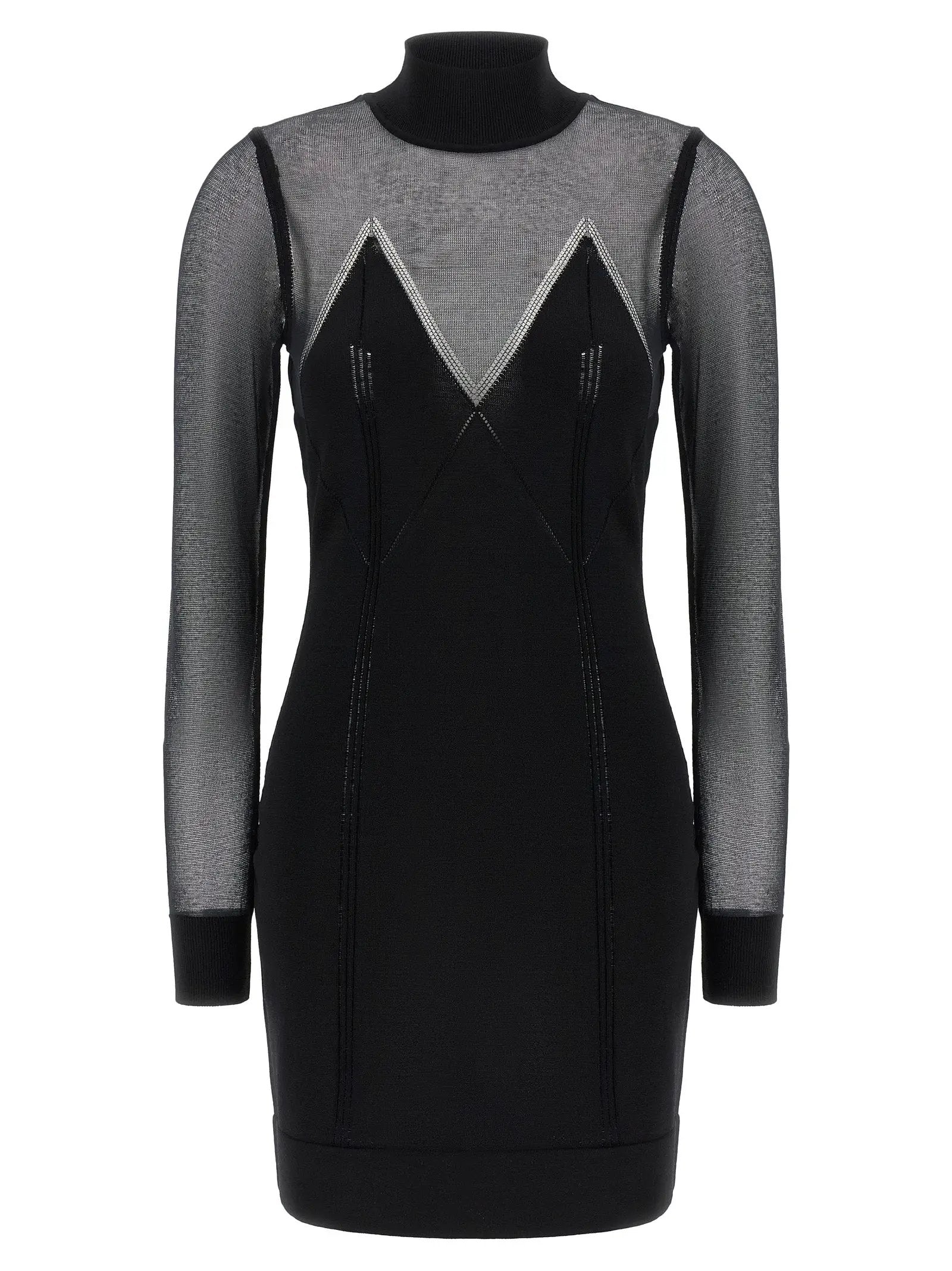 Elisabetta Franchi Black Viscose Short Dress