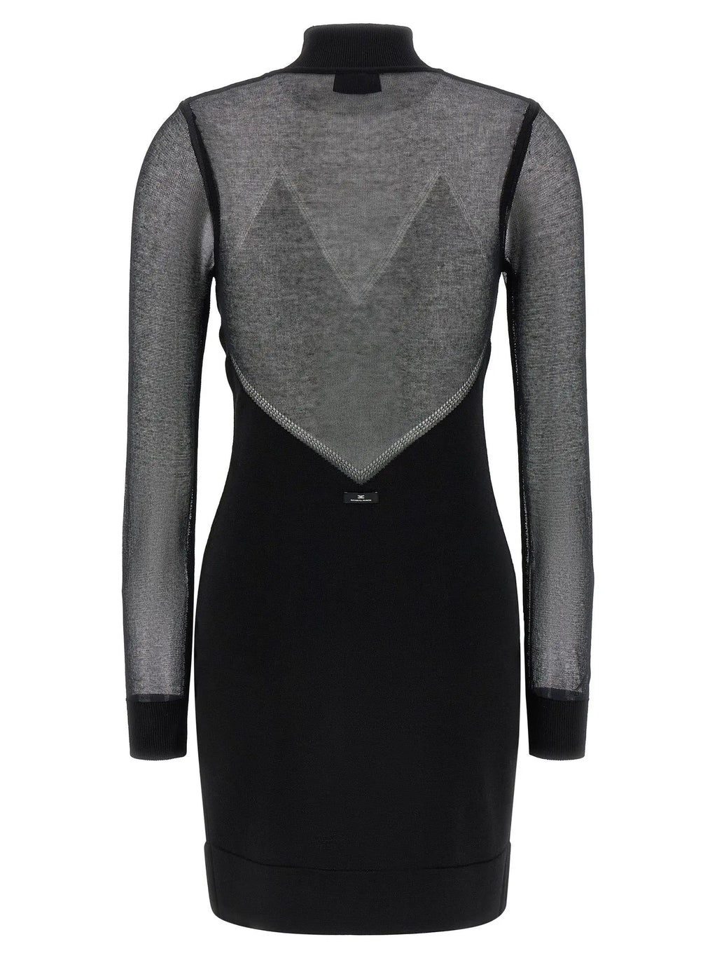 Elisabetta Franchi Black Viscose Short Dress