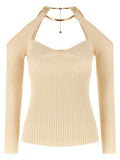 Elisabetta Franchi Beige Viscose Cardigan
