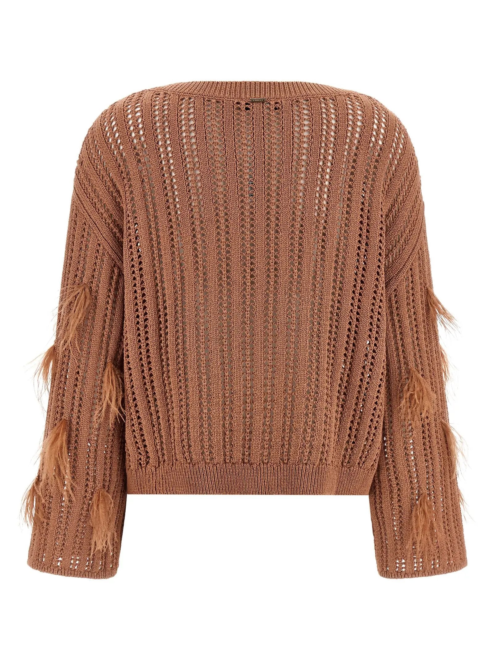 Twinset Brown Cotton Cardigan