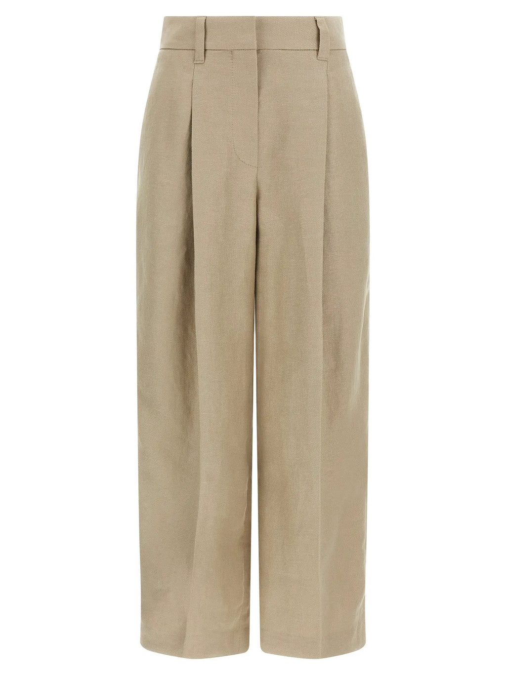 Brunello Cucinelli Beige Linen Casual Pants