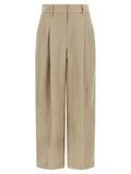 Brunello Cucinelli Beige Linen Casual Pants