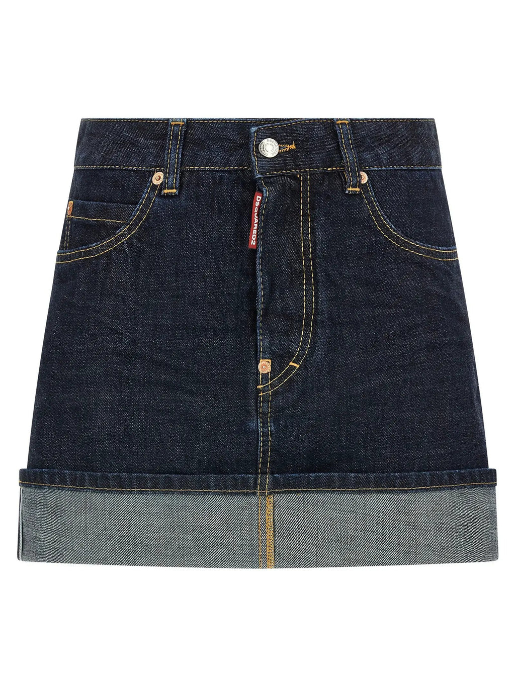 Dsquared² Blue Cotton Long Skirt