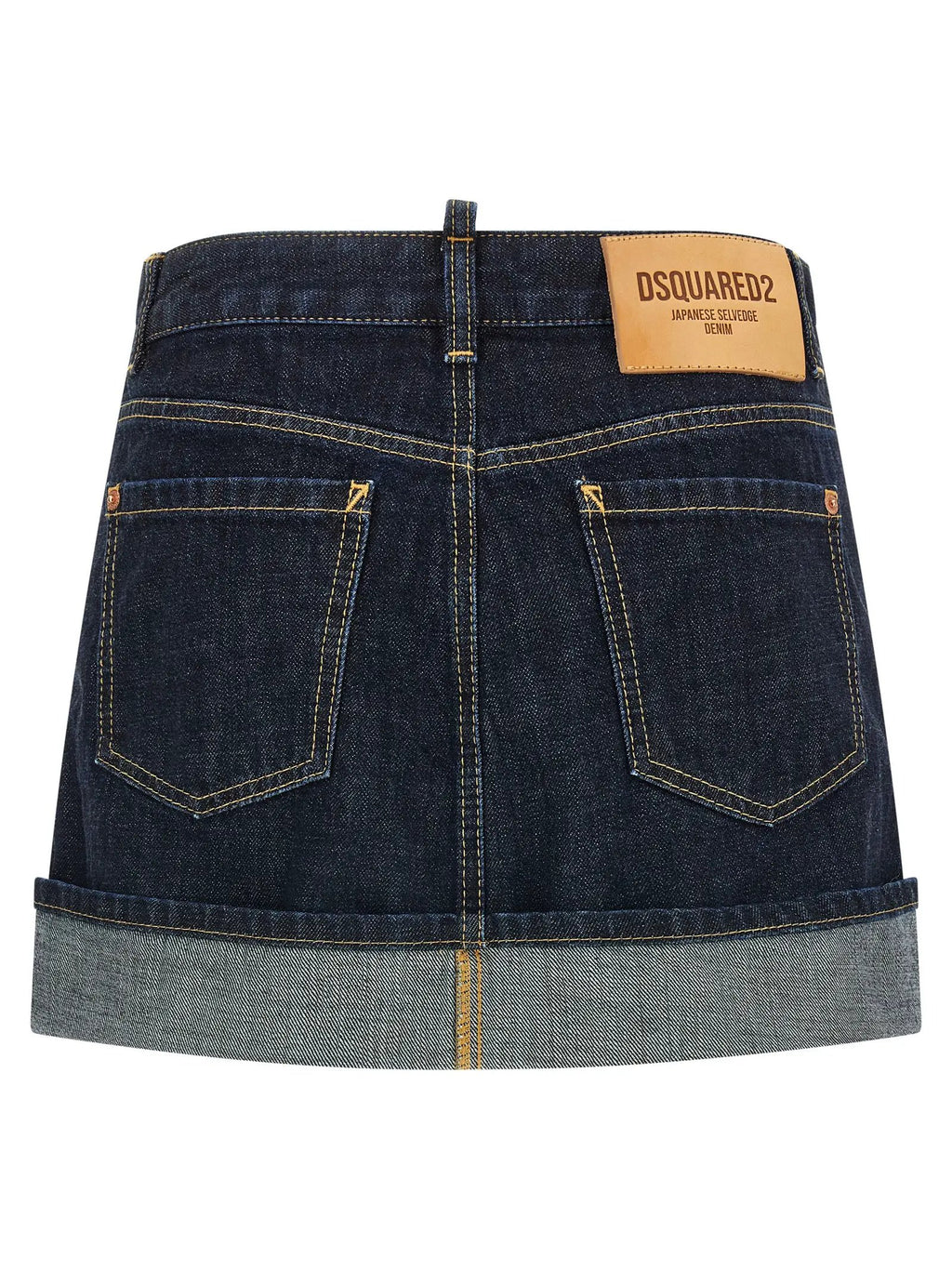 Dsquared² Blue Cotton Long Skirt