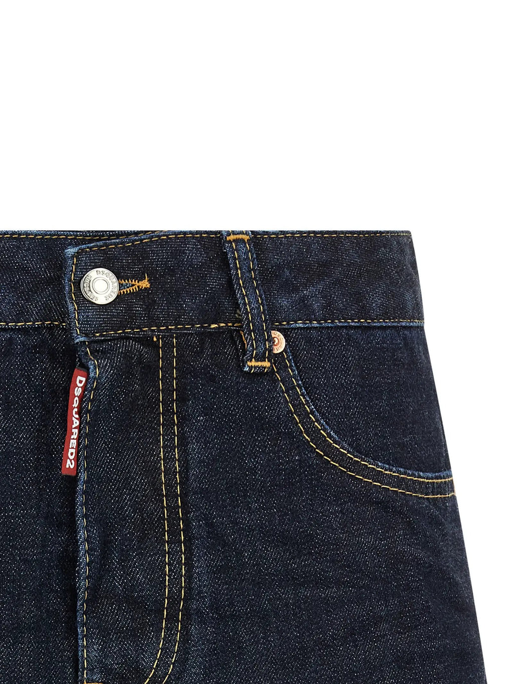 Dsquared² Blue Cotton Long Skirt