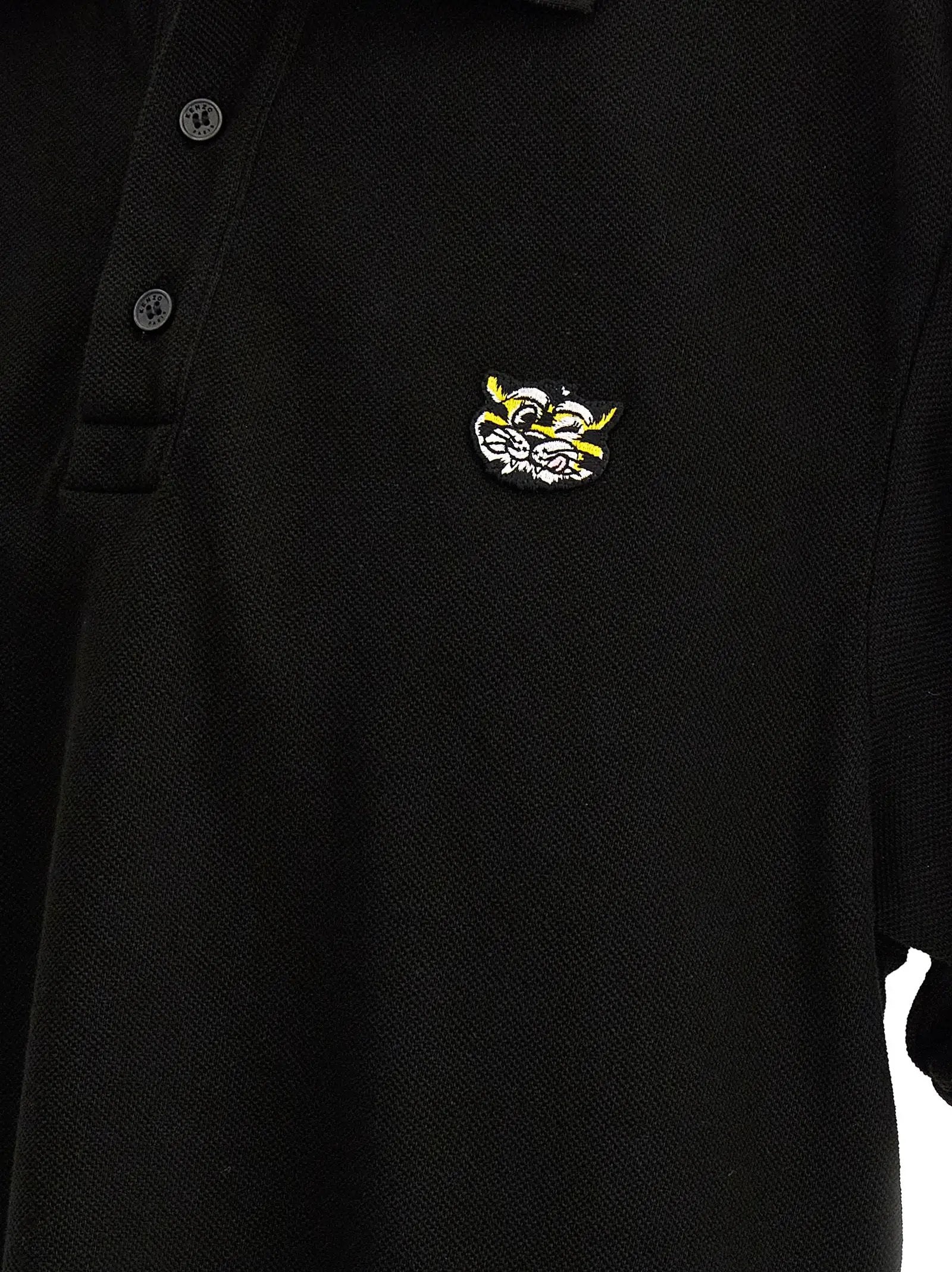 Kenzo Black Cotton Polo Shirt