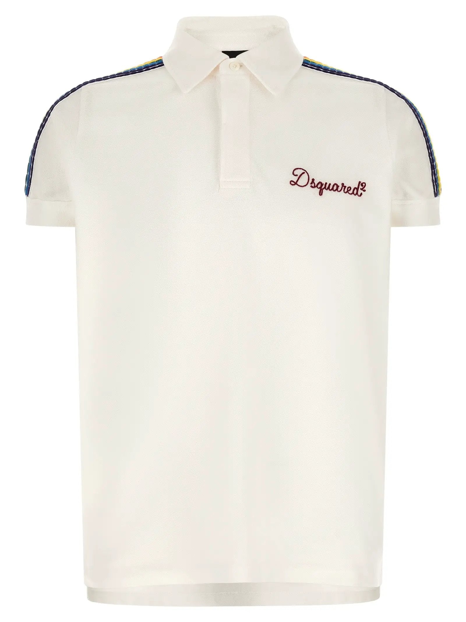 Dsquared² White Cotton Polo Shirt