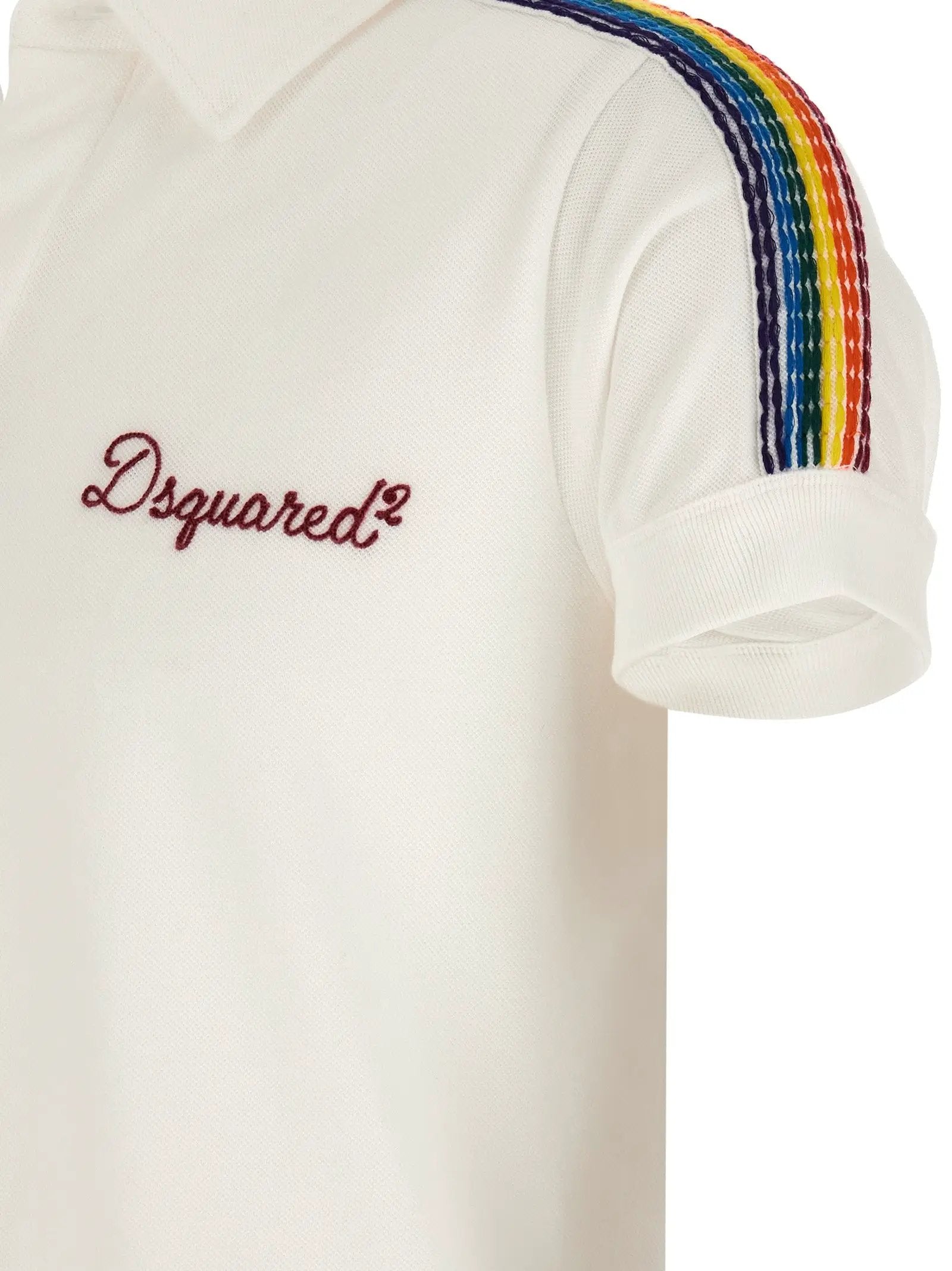 Dsquared² White Cotton Polo Shirt