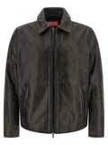 Diesel Brown Cowhide Leather Jacket