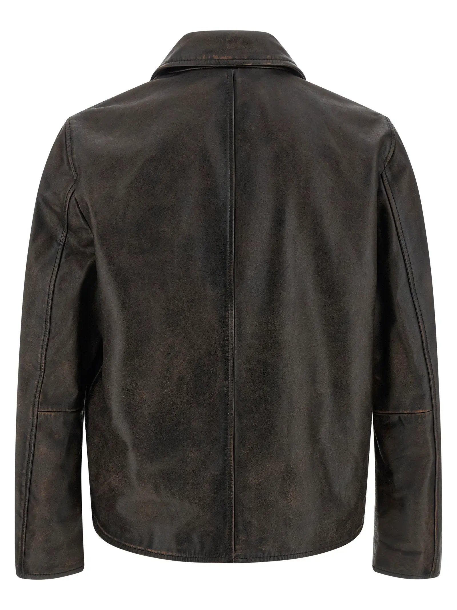 Diesel Brown Cowhide Leather Jacket
