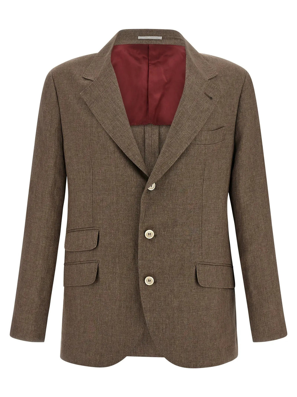 Brunello Cucinelli Blazer en lin marron