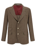 Brunello Cucinelli Blazer en lin marron