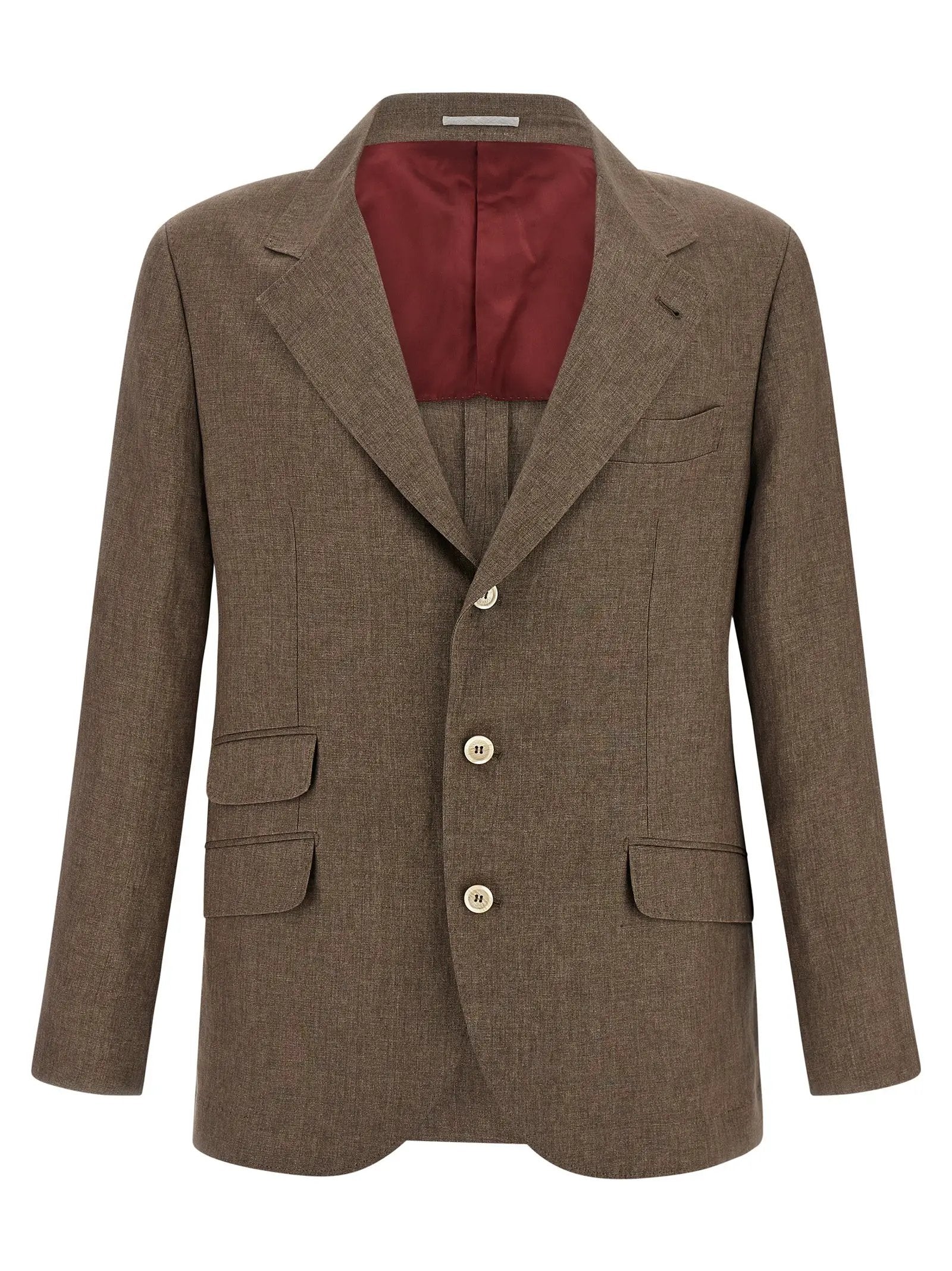 Brunello Cucinelli Blazer en lin marron