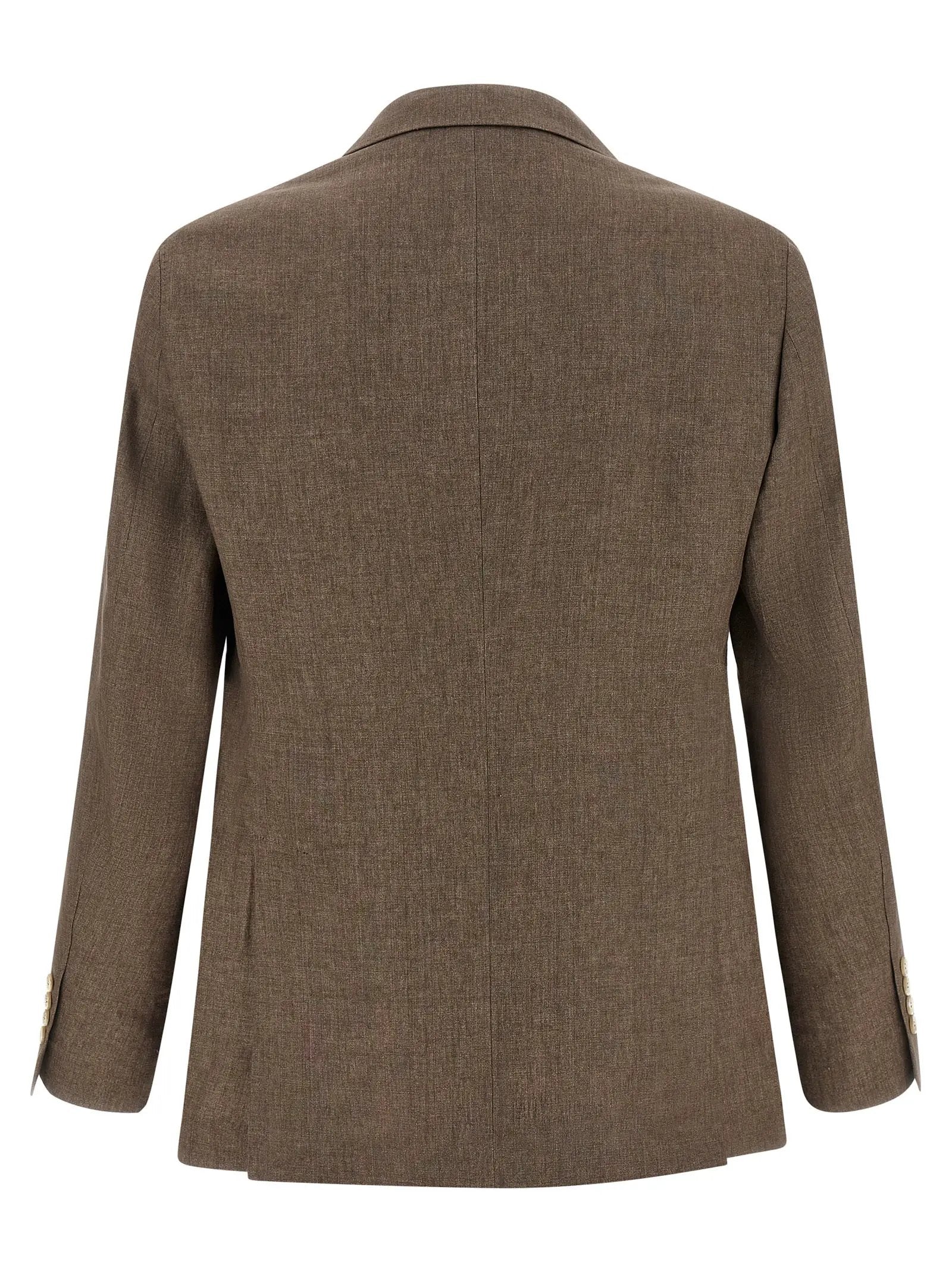 Brunello Cucinelli Blazer en lin marron