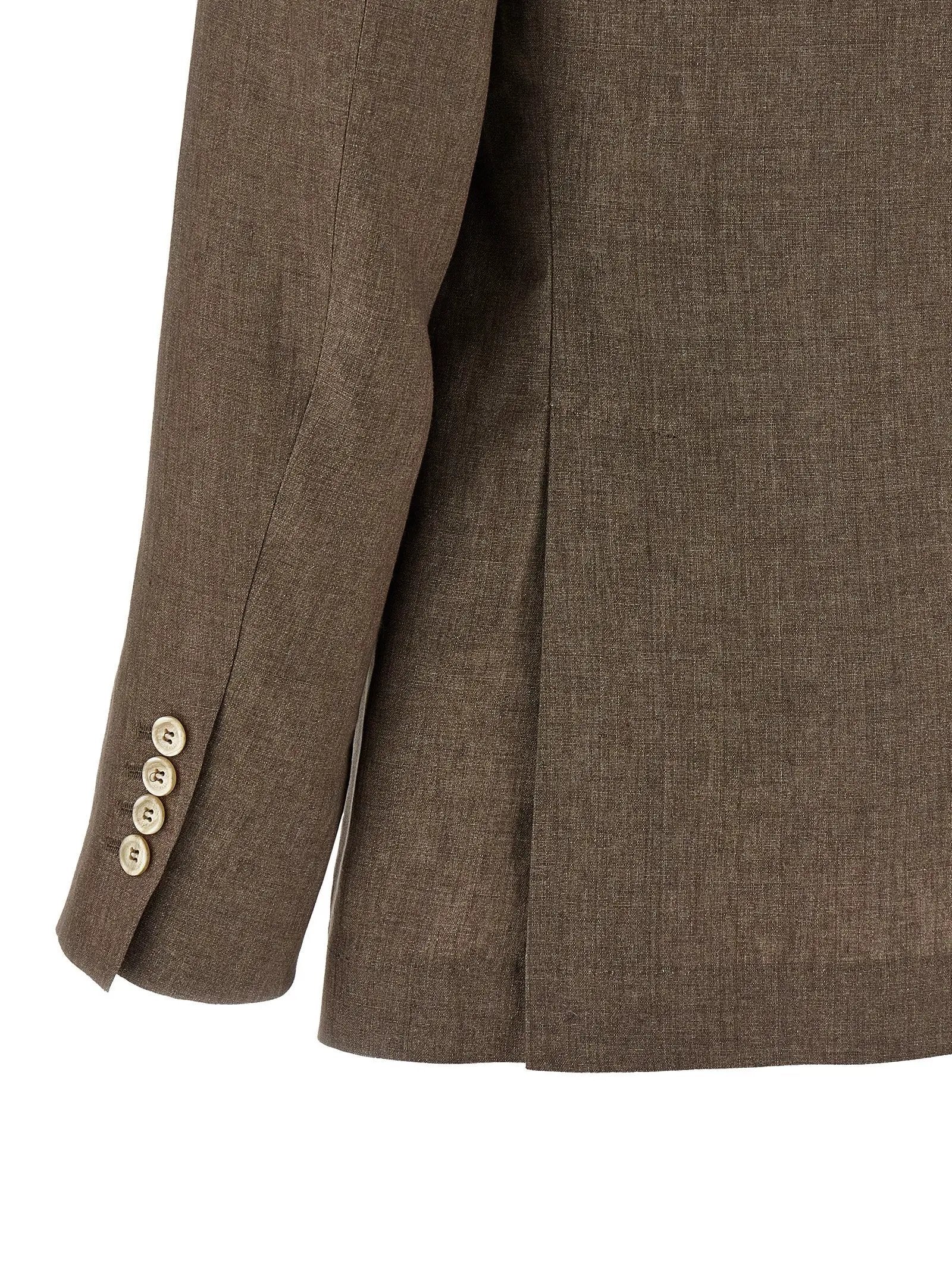 Brunello Cucinelli Blazer en lin marron
