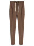 Brunello Cucinelli Pantalon décontracté en lin marron
