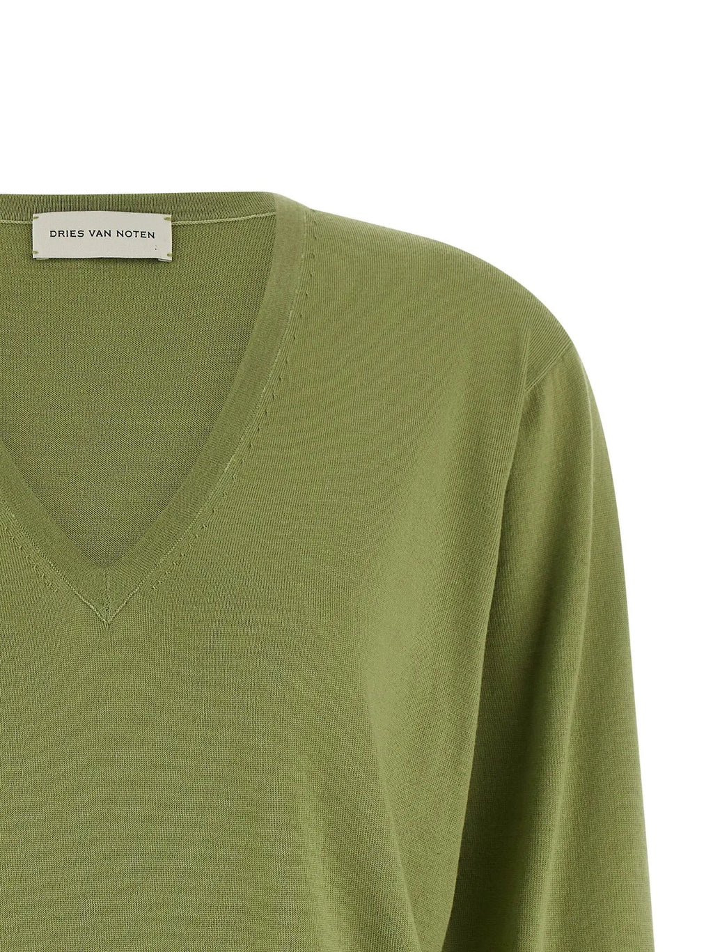 Dries Van Noten Bicolor Merino Wool Cardigan