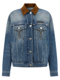 Versace Blue Cotton Denim Jacket