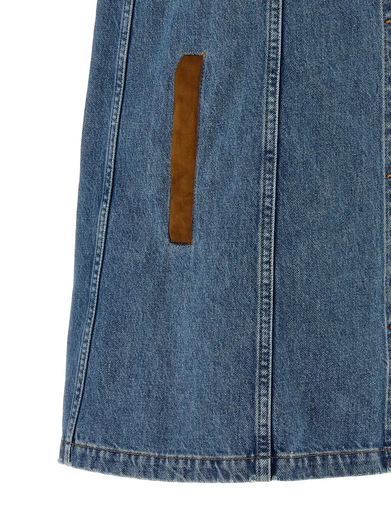 Versace Blue Cotton Short Dress