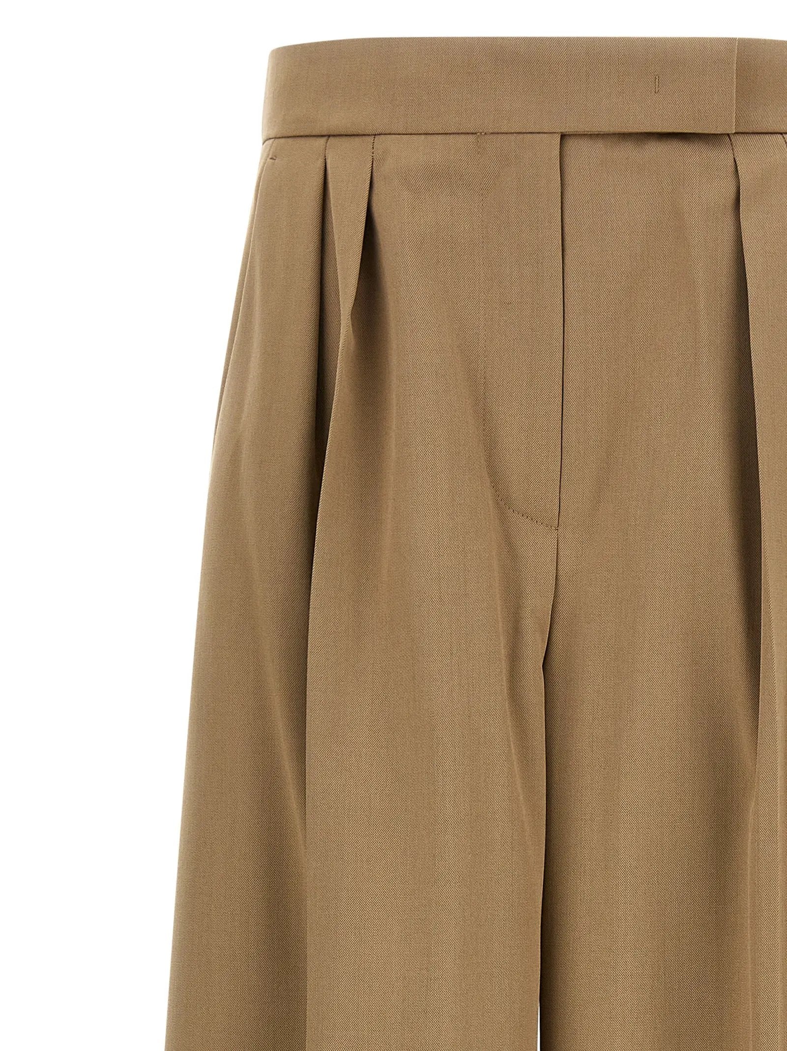Max Mara Brown Virgin Wool Casual Pants