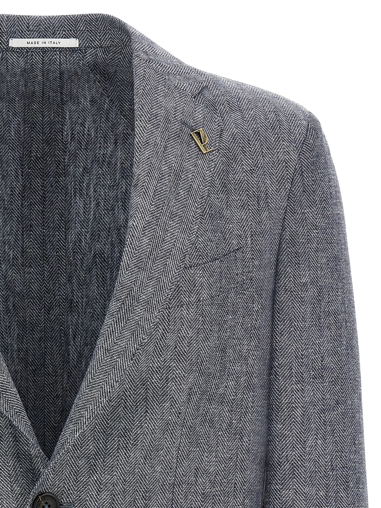 Pal Zileri Blue Linen Blazer