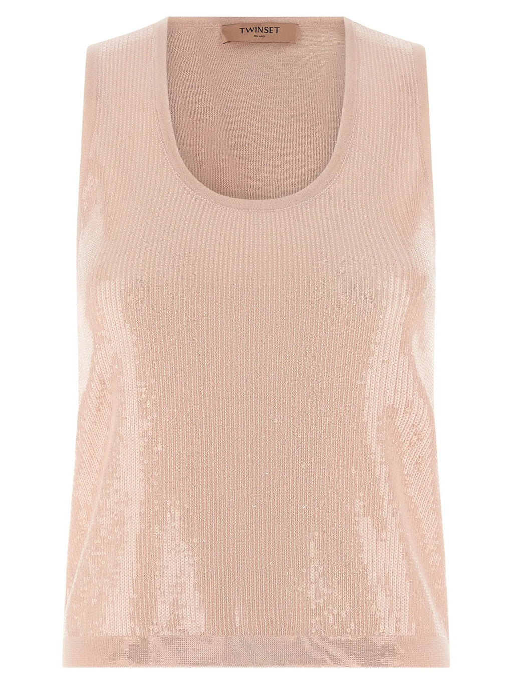 Twinset Multicolor Cotton Sleeveles T-Shirt