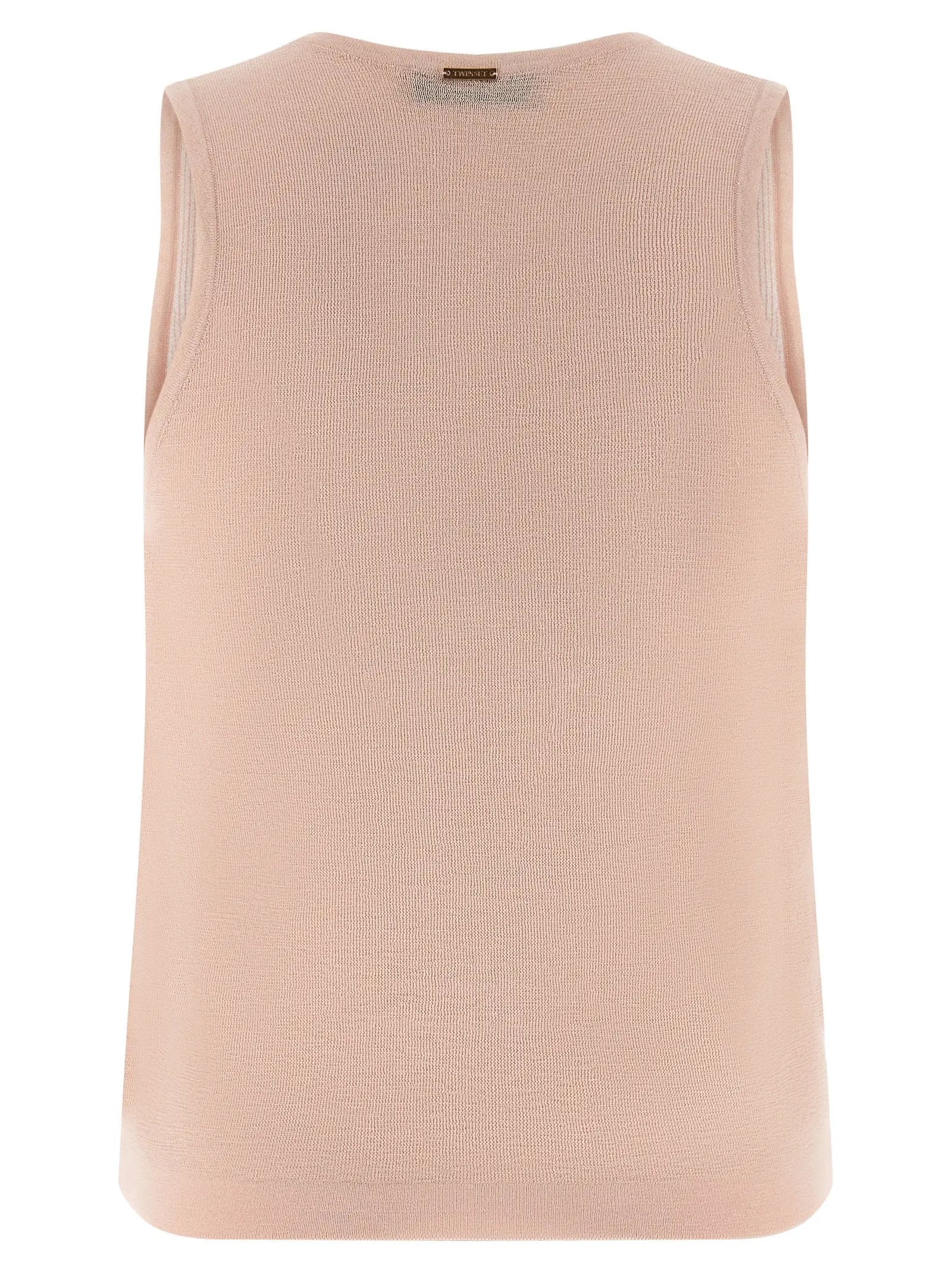 Twinset Multicolor Cotton Sleeveles T-Shirt