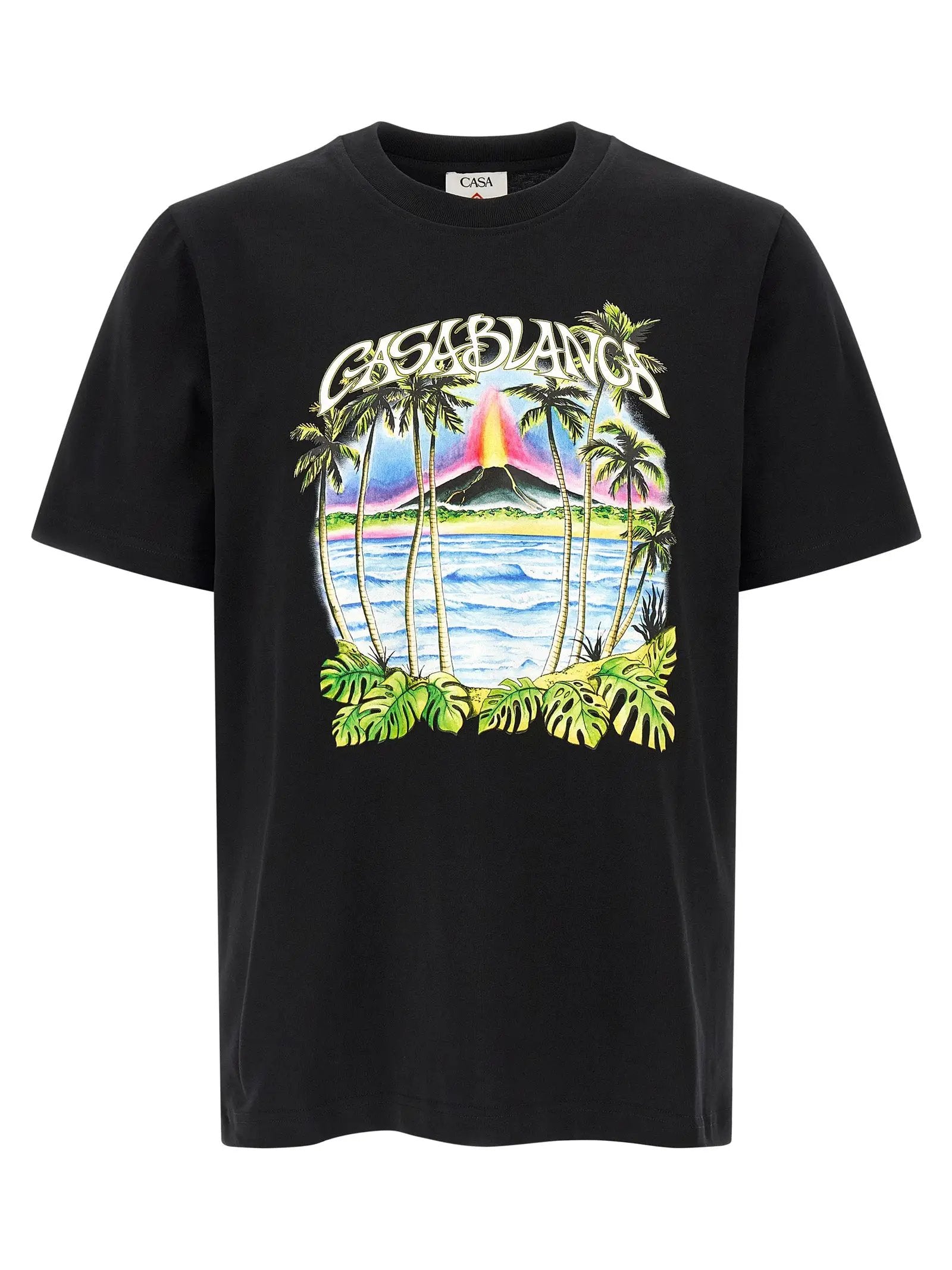 Casablanca Black Organic Cotton T-Shirt