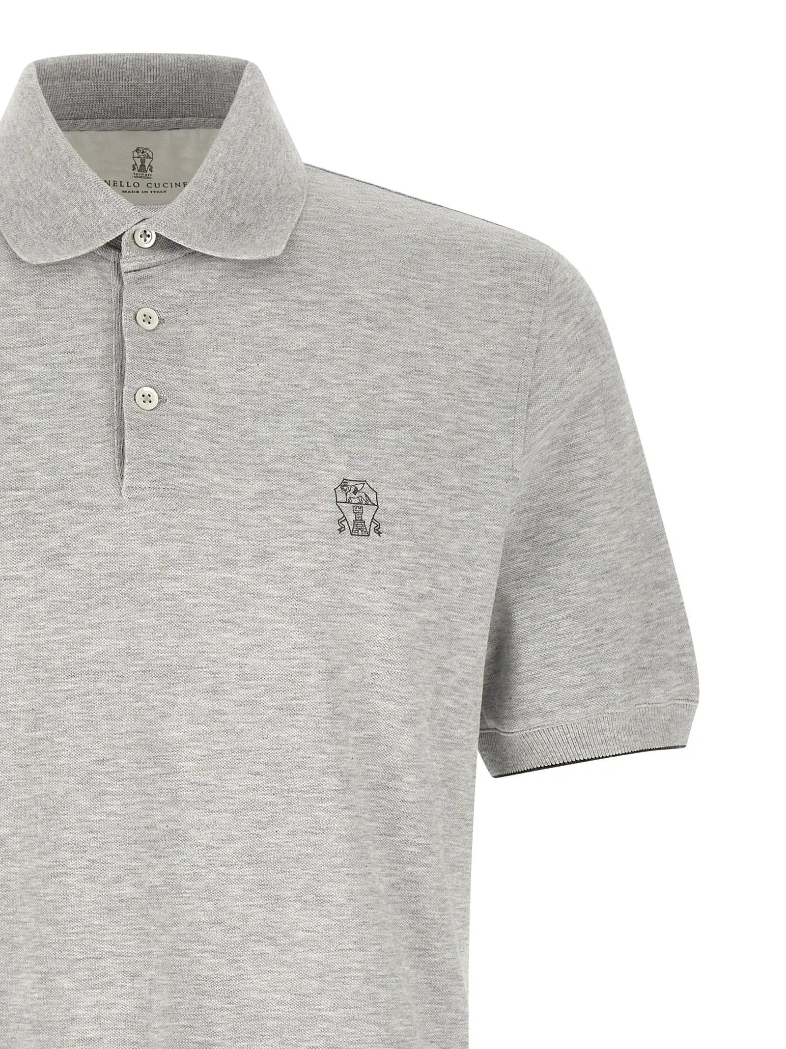 Brunello Cucinelli Polo en coton gris