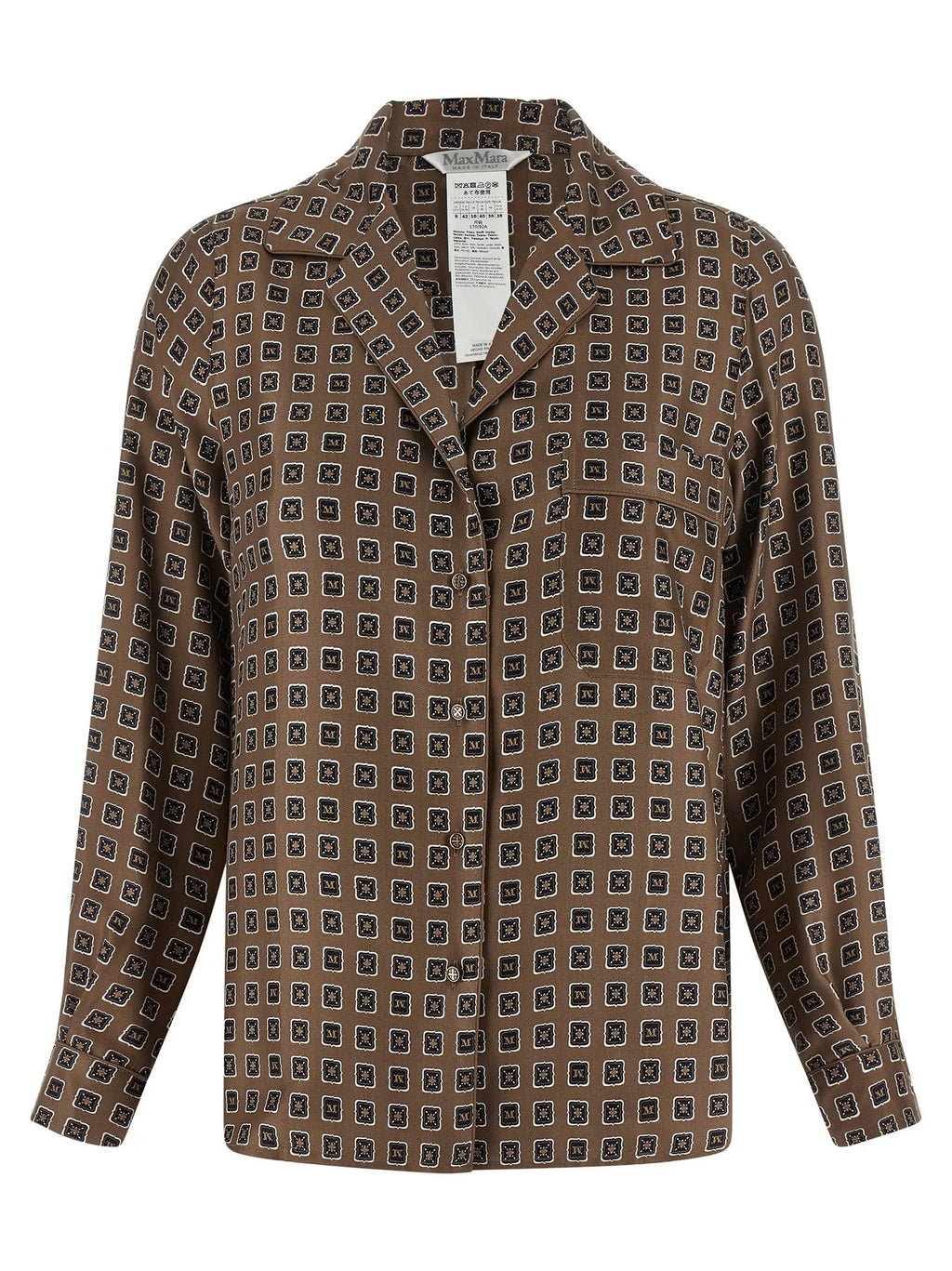 Max Mara Brown Silk Blouse