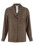 Max Mara Brown Silk Blouse