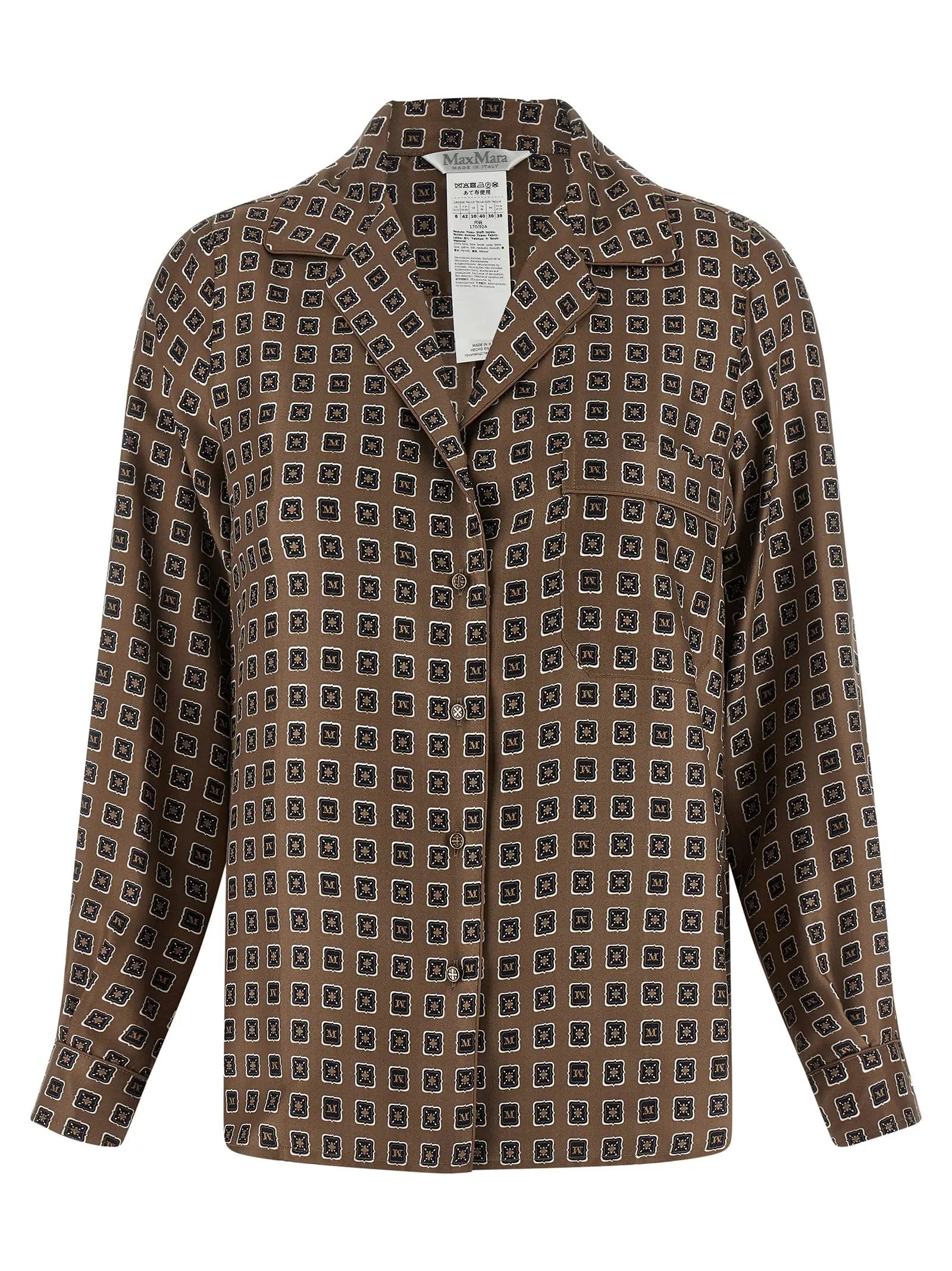 Max Mara Brown Silk Blouse