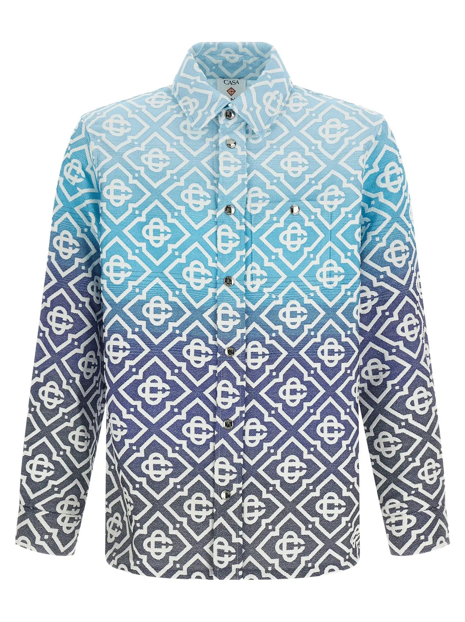 Casablanca Blue Cotton Shell Jacket