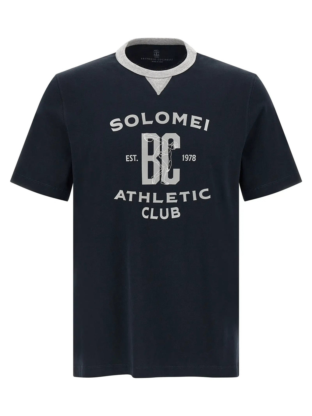 Brunello Cucinelli T-shirt en coton bleu